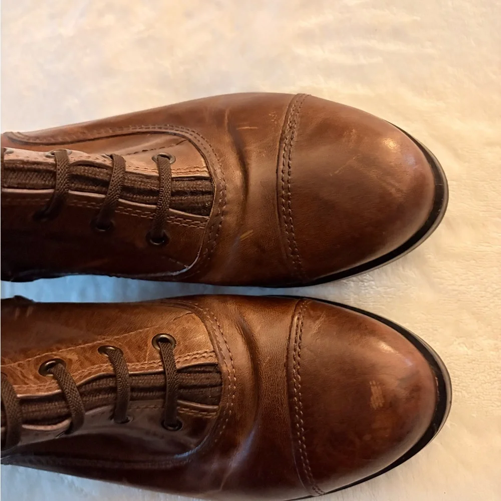 🌰Cole Haan Brown Leather Lace Up Boots size 9B - Picture 4 of 10